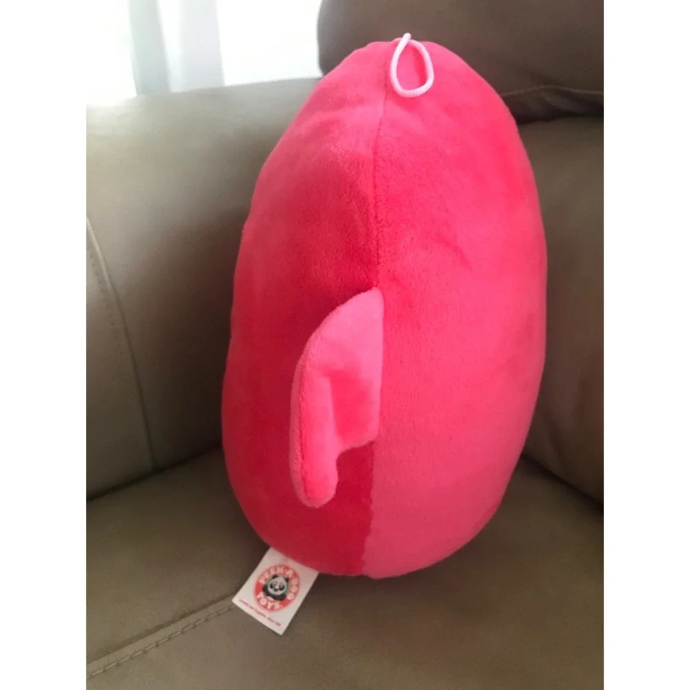 Scooby The Shark Eating Donut Toy Stuffed Animal LARGE Pink‎ Pillow Plush 10